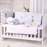 出口外贸纯棉可拆洗婴儿床上用品五件套婴儿床围宝宝儿童床品套件