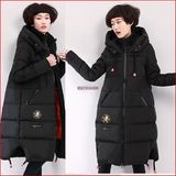 专柜女装2015冬装新款韩版羽绒服中长款加厚外套女大码大衣米祖风