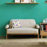 时尚简约布艺沙发组合客厅现代可拆洗单双人创意懒人沙发麻布米色
