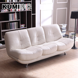 库米现代简约真皮沙发123组合小户型皮艺沙发三人位客厅到家1215