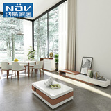 客厅北欧现代大小户型实木简约茶几电视柜餐桌组合家具套装Z72