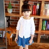 童装女宝宝全棉开衫春秋款T恤 衬衫 1-2-3-6岁女童韩版长袖打底衫