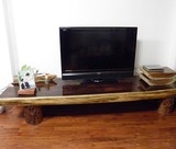 厂家订做实木电视柜独板大板非洲进口原木现代简洁电视柜 柜子