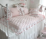 新品韩国代购床上用品粉色公主床品套件榻榻米坐垫地垫飘窗垫