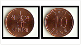 【整卷50枚硬币批发】外国钱币韩国10元硬币 永久保真