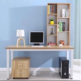 家用钢木桌台式电脑桌带书架创意儿童书桌书架组合写字台桌子包邮