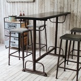 复古做旧美式法式乡村酒吧桌椅 咖啡厅奶茶店桌椅