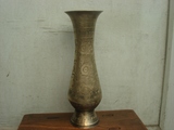 古玩杂件收藏 老铜瓶 铜花插香瓶香道 有攒刻的老花瓶