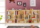 定做宜家简易实木书柜书架创意自由组合储物柜格子置物收纳小柜子
