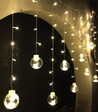 led星星窗帘灯 圣诞节 装饰灯 冰条灯 串串灯 室内 闪光彩灯热卖