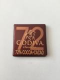 【满200包邮】比利时进口 歌帝梵godiva高迪瓦72%可可巧克力排块