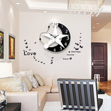 卧室客厅装饰卡通创意时尚挂钟时钟儿童房办公室墙上静音电子钟表