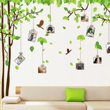 超大许愿树相框照片墙贴画奶茶店装饰墙壁纸走廊吊顶客厅沙发贴纸