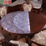 圆桌布PVC防水透明桌垫餐桌布茶几垫磨砂水晶板软质玻璃桌膜免洗