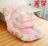 [转卖]可放床上宝宝婴儿儿童蚊帐带抱被枕头纱帐密闭式蚊帐可折
