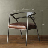美式复古铁艺餐椅休闲时尚简约椅子金属椅靠背扶手办公室电脑椅