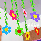 商场小学幼儿园装饰挂饰教室用品 走廊环境布置多彩花朵吊饰 新品