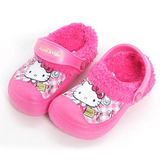 韩国进口正品 凯蒂猫 hello kitty 儿童防寒室内鞋毛绒保暖家居鞋