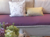 新款高档纯色欧式棉麻沙发垫布艺坐垫沙发巾亮紫色可定制