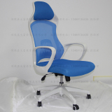 新款白色蓝色坐垫网布居家办公升级旋转主管职员办公椅家用电脑椅