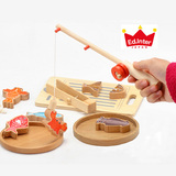日本儿童木质磁性钓鱼切切看积木宝宝益智玩具1-3-6岁男女孩礼物
