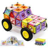N6A提拉磁力片积木搭磁性磁铁建构片儿童吸铁石拼图玩具