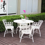 户外铸铝桌椅庭院花园家具室外阳台铸铁桌椅室内休闲铁艺桌椅组合