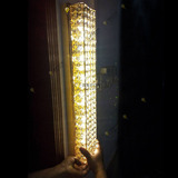 金色水晶壁灯长方形竖挂墙壁灯LED客厅横挂镜前灯门两侧走廊过道