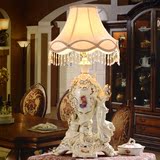 欧式台灯奢华复古床头台灯客厅卧室婚庆陶瓷 创意台灯大号