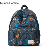 Mr.Ace HommeMr.ace Homme印花包女双肩包韩版时尚潮流背包中学生