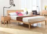 现代简约全实木橡木双人床北欧日式风格1.8米橡木原木储物床