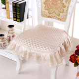 高档新款欧式餐椅垫纯色加大加厚餐桌椅子坐垫四季蕾丝餐椅垫包邮