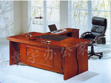 成都办公家具 老板电脑大班台 实木皮 总裁桌子 油漆经理主管书桌
