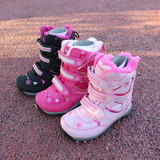 换季清仓外贸儿童雪地靴女童中帮加绒棉靴防水滑雪靴棉鞋童靴子