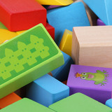 100粒积木数字认知玩具益智力儿童早教宝宝玩具1-2-3-6岁木制
