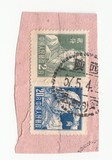 普票老纪特邮票信销邮票剪片57年贴普8邮票销陕西西安全戳点线戳