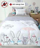 韩国代购儿童床上用品卡通被子枕套两件套单人冬季冬被可爱床品