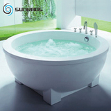 单人圆形按摩浴缸独立式恒温加热冲浪气泡欧式成人大浴盆1.5米