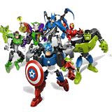 复仇者联盟2钢铁侠超人大战蝙蝠侠战车机器人玩具男孩子拼装积木