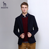 Hazzys哈吉斯2015冬季新款男士西装男修身小西服青年休闲男外套