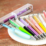 可爱施华洛世奇笔水晶元素圆珠笔触控笔广告礼品笔创意彩笔送笔盒
