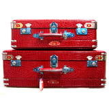 大红色皮箱结婚箱子陪嫁箱新娘嫁妆26寸30寸复古行李箱化妆手提箱