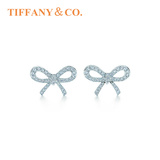 美国品牌蒂芙尼 Tiffany 蝴蝶结耳钉女耳环镶钻银耳钉