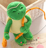 外贸原单毛绒玩具可爱钓鱼乌龟公仔 绿色长寿龟宝宝玩偶 创意礼物