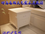 田园韩式带锁实木床头柜白色床头柜收纳柜子简约现代特价斗柜