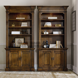 美式乡村全实木复古书柜复古奢华法式做旧柜子书房组合书柜定制