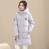 2016冬季韩版羽绒棉服女中长款学生棉衣修身显瘦加厚外套