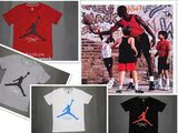 耐克Nike AIRJORDAN乔丹AJ4代Flight Jumpman男子logo篮球短袖T恤