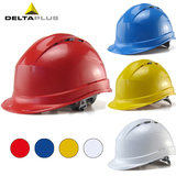 代尔塔促销 102012透气安全帽 工地施工安全帽 免费印字 送帽带