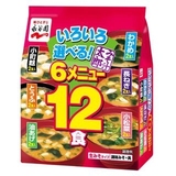 日本直邮永谷园即食味增汤味噌汤速食汤12食6种口味